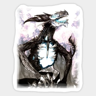Dracolich - Black Dragon Fantasy Art Sticker
